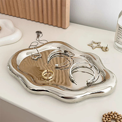 Plattierender Porzellan-Schmuck-Display-Teller&nbsp;DJEW-WH0039-36