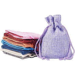Pochettes en toile de jute&nbsp;ABAG-PH0002-05-9x7cm