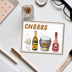 Champagnerfarbene Stanzschablonen aus Kohlenstoffstahl&nbsp;DIY-WH0309-2015