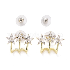 Boucles d'oreilles triple arbres strass cristal&nbsp;EJEW-C006-05