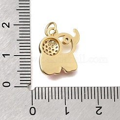 Pendentifs en laiton zircon cubique transparent&nbsp;KK-C255-18G