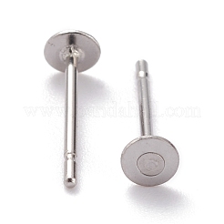 Anlaufgeschützte Ohrstecker-Beschläge aus Edelstahl 304&nbsp;STAS-J031-08