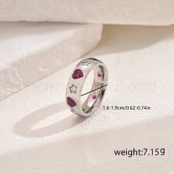 Bagues en laiton avec micro pavé de zircone cubique pour femmes&nbsp;AJ0681-1