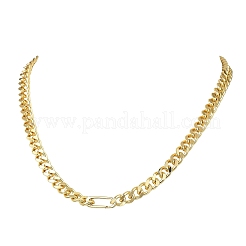 Collane con catena panzer in ottone da 7.5 mm&nbsp;NJEW-JN06004