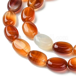 Brins de perles d'agate rouge naturelle (teintes et chauffées)&nbsp;G-K365-B02-01
