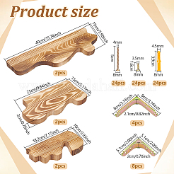 2 bolsa de estante de almacenamiento de pared de madera de nube&nbsp;DIY-WA0001-36