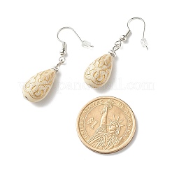 Orecchini pendenti con perline acriliche con placcatura a goccia per ragazze donne&nbsp;EJEW-JE04679-01