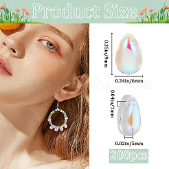 200 Stück transparente Glasperlen&nbsp;GGLA-BBC0001-01