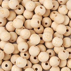 120 Stück 12 Stile unbehandelte europäische Naturholzperlen&nbsp;WOOD-CD0001-09