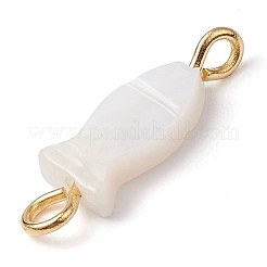 Natürliche Süßwasser-Muschel Fisch Verbinder Verbinder Charms&nbsp;PALLOY-JF02821