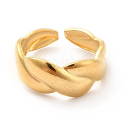 Bague ouverte en acier inoxydable 304 avec placage ionique (IP) pour femme&nbsp;X-RJEW-F131-17G