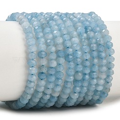 Brins de perles de jade blanc naturel teintées&nbsp;GG-CBAF9EE-A24-3x4mm