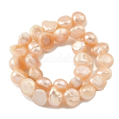 Fili di perle di perle d'acqua dolce coltivate naturali&nbsp;PEAR-A006-04B
