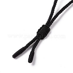 Collana regolabile con ciondolo a nodo da marinaio in pietre naturali miste con cordino in nylon da donna&nbsp;NJEW-L171-02