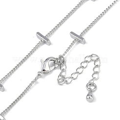 Halsketten aus gedrehter Kette aus Messing mit Gestellbeschichtung für Damen&nbsp;NJEW-K382-15B-P