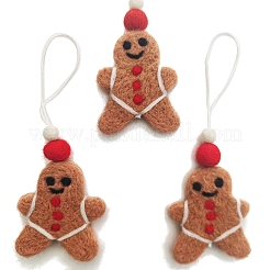 Weihnachtsthema Wollfilz Lebkuchenmann Anhänger Dekorationen&nbsp;PW-WGBEBF0-01