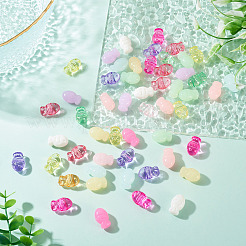 80pcs 2 Arten undurchsichtige Acrylperlen&nbsp;OACR-TA0004-90