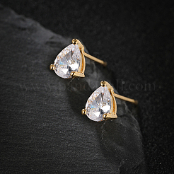 Boucles d'oreilles élégantes en laiton en forme de larme&nbsp;NJ1412-1