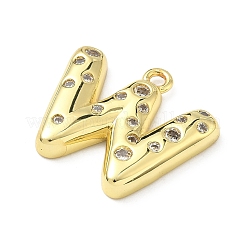 Pendenti in zirconi cubici trasparenti in micro pavè di ottone&nbsp;KK-I476-02G-W