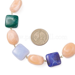 Quadratische Armbänder und Halsketten-Sets aus Acrylperlen&nbsp;SJEW-JS01346