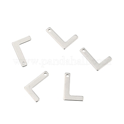 Breloques en forme de lettre en acier inoxydable 304 résistant au ternissement&nbsp;X-STAS-O072-L