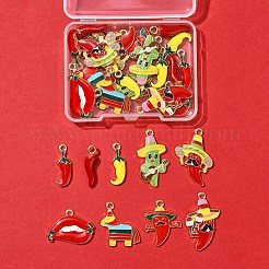 30pcs 9 styles de pendentifs en émail en alliage&nbsp;FIND-FS0004-26