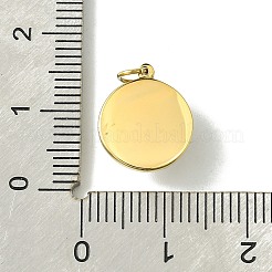 Ionenplattierung (IP) 304 Edelstahl Pavé Muschelperle Halbrund Charms mit Biegeringen&nbsp;FIND-Z028-37G