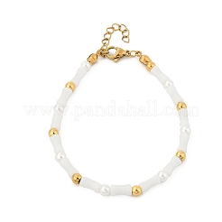 Braccialetti con perline in acciaio inossidabile 304 per donna&nbsp;BJEW-M056-08G-01