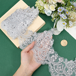 5 Yards Polyester-Blumen-Nähornament&nbsp;DIY-HY0003-31A