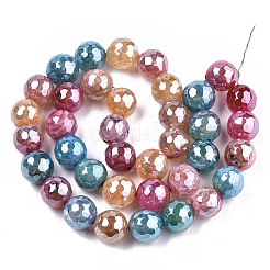 Galvanoplastie perles en agate naturelle brins&nbsp;G-T131-55-12