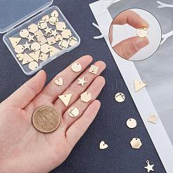 42 Stück Messing-Anhänger im 7-Stil&nbsp;KK-PH0002-50