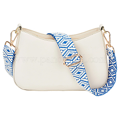 Rhombus-Muster Nylon Canvas Handtasche Gurtband Tasche Riemen&nbsp;FIND-CN0002-38B