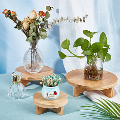 3 Satz Holzhalter in 3 Stilen für Pflanztöpfe&nbsp;AJEW-BC0006-54
