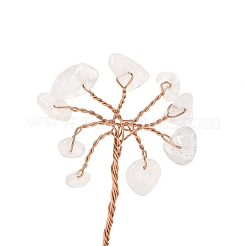 Natürliche Quarzkristall-Chips als Baum-des-Leben-Dekorationen&nbsp;DJEW-P022-01A-03