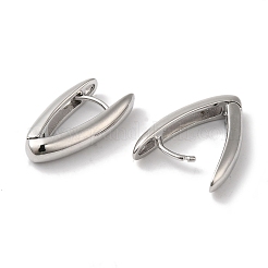 Orecchini a cerchio in ottone a forma di V da donna&nbsp;EJEW-U008-11P