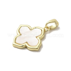 Muschelanhänger aus Messing mit Pavé-Fassung&nbsp;X-KK-I708-14H-G