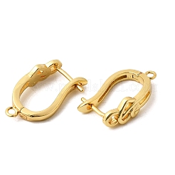 Accessoires de boucles d'oreilles créoles en laiton en forme de cœur&nbsp;KK-A289-08G