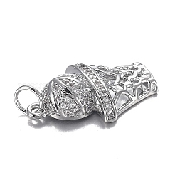 Pendentifs en laiton micro zircone cubique transparente&nbsp;ZIRC-F120-034P