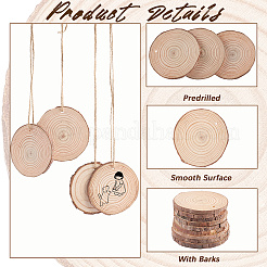 20 Stück flache&nbsp;WOOD-CP0001-14B