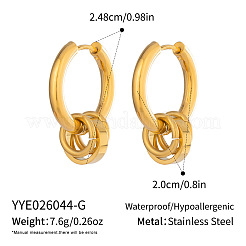 Boucles d'oreilles pendantes créoles en acier inoxydable 304 pour femmes&nbsp;DP9089-1