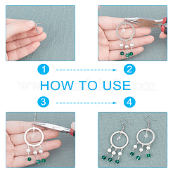 Kits de diy para hacer pendientes de araña de acero inoxidable 304&nbsp;DIY-UN0002-07