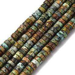 Natürliche afrikanische türkis (jasper) perlen stränge&nbsp;G-L624-I04-2x4mm