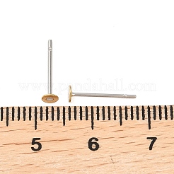 Ohrsteckerfassungen aus Edelstahl 304 mit flachem&nbsp;STAS-R073-01
