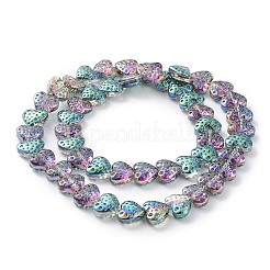 Chapelets de perles en verre transparent électrolytique&nbsp;EGLA-R114-02A-HP02