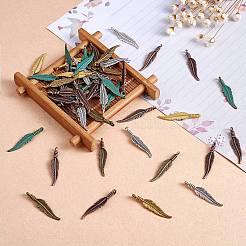 180 Stück 6 Stile Legierung Anhänger Feder Anhänger DIY Vintage Schmuck Zubehör&nbsp;JX562A