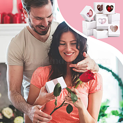 Quadratische Geschenkboxen zur Aufbewahrung von Muffins aus Kraftpapier&nbsp;CON-WH0095-95A