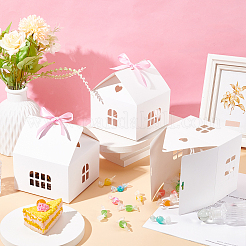Geschenkbox zur Aufbewahrung von Schmuck aus Papier in Hausform&nbsp;CON-WH0088-68