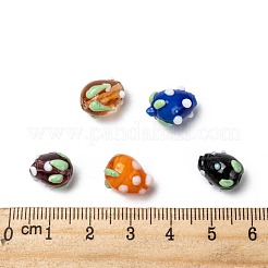 Handgedrehten lampwork 3 d Erdbeerperlen&nbsp;LAMP-R109A-M