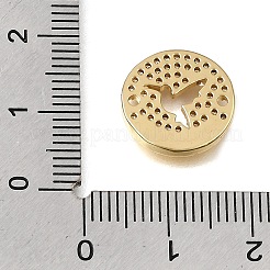 Verbindungsanhänger mit Mikropavé aus Messing mit durchsichtigen Zirkonia-Steinen&nbsp;CU-CBAA556-04A