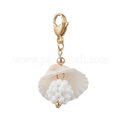 Decorazioni pendenti in conchiglia naturale&nbsp;HJEW-MZ00171-01